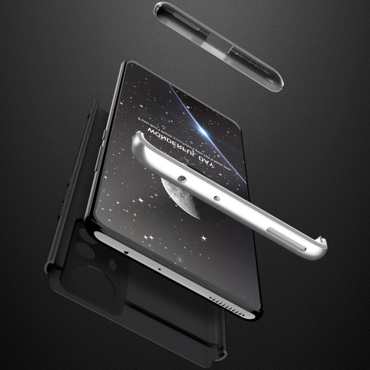 For Xiaomi 12 Pro GKK Three Stage Splicing PC Phone Case(Black Silver)