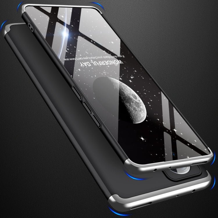 For Xiaomi 12 Pro GKK Three Stage Splicing PC Phone Case(Black Silver)