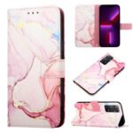 For Xiaomi Redmi Note 11 Pro 5G / 4G PT003 Marble Pattern Flip Leather Phone Case(Rose Gold LS005)
