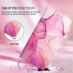 For Xiaomi 12 Pro PT003 Marble Pattern Flip Leather Phone Case(Pink Purple Gold LS001)