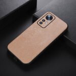 For Xiaomi 12 Pro Wood Texture PU Phone Case(Gold)