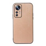 For Xiaomi 12 Pro Wood Texture PU Phone Case(Gold)