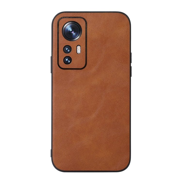 For Xiaomi 12 Pro Cowhide Texture PU Phone Case(Brown)