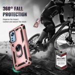 For Xiaomi 12 Pro Shockproof TPU + PC Phone Case with Holder(Rose Gold)