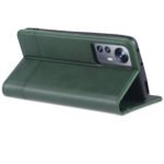 For Xiaomi 12 / 12X AZNS Magnetic Calf Texture Flip Leather Phone Case(Dark Green)