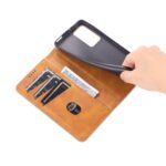 For Xiaomi 12 / 12X AZNS Magnetic Calf Texture Flip Leather Phone Case(Light Brown)