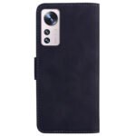 For Xiaomi 12 / 12X Skin Feel Pure Color Flip Leather Phone Case(Black)