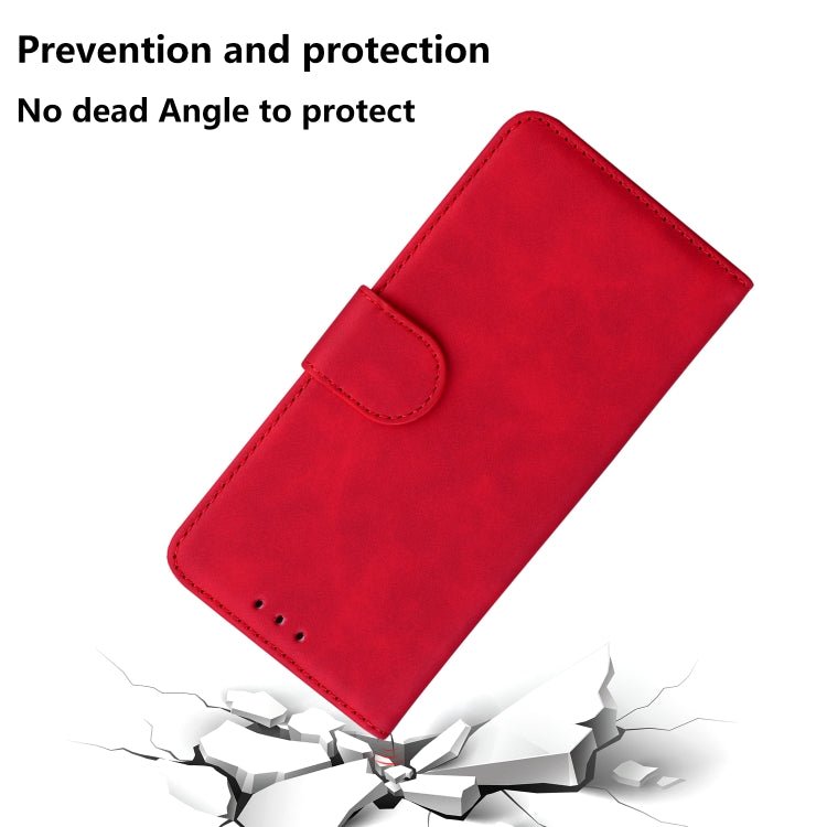 For Xiaomi 12 / 12X Skin Feel Pure Color Flip Leather Phone Case(Red)