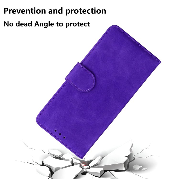 For Xiaomi 12 / 12X Skin Feel Pure Color Flip Leather Phone Case(Purple)