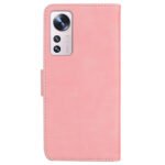 For Xiaomi 12 / 12X Skin Feel Pure Color Flip Leather Phone Case(Pink)