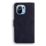 For Xiaomi Mi 11 Skin Feel Pure Color Flip Leather Phone Case(Black)