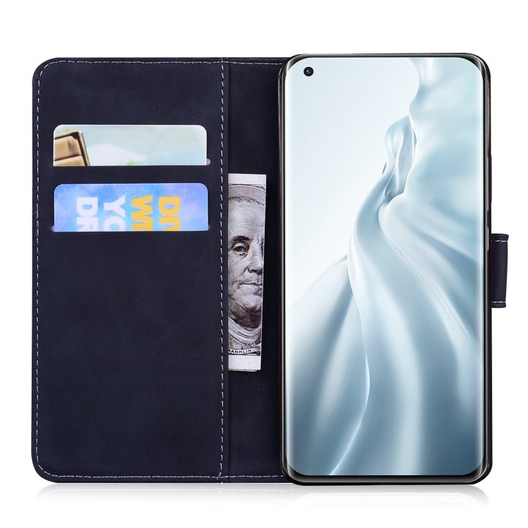 For Xiaomi Mi 11 Skin Feel Pure Color Flip Leather Phone Case(Black)