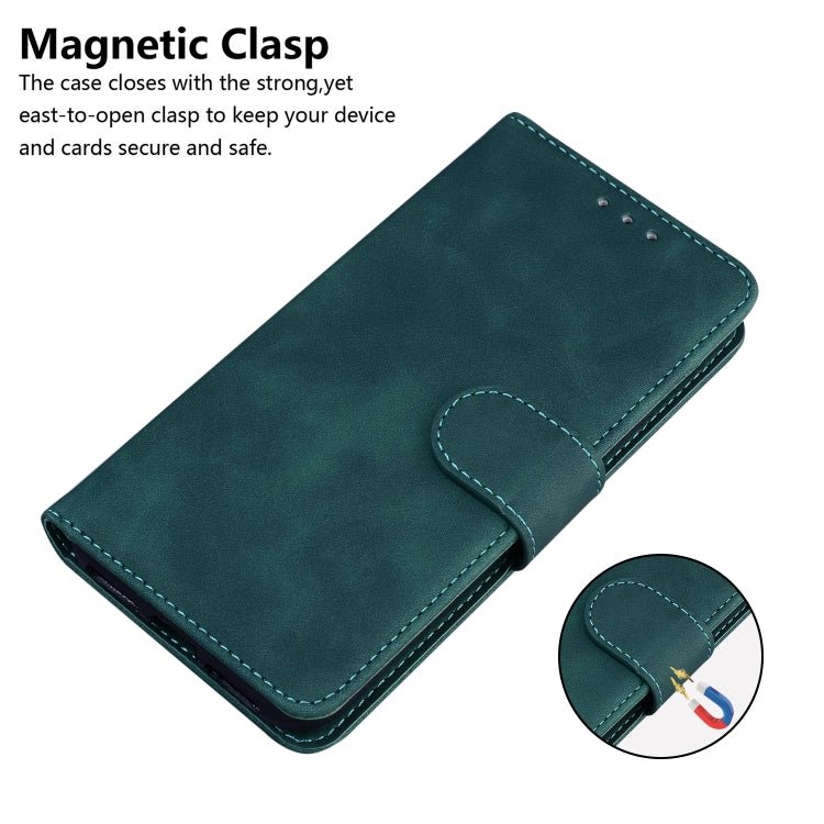 For Xiaomi Mi 11 Skin Feel Pure Color Flip Leather Phone Case(Green)