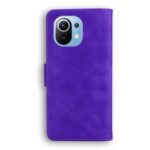 For Xiaomi Mi 11 Skin Feel Pure Color Flip Leather Phone Case(Purple)