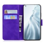 For Xiaomi Mi 11 Skin Feel Pure Color Flip Leather Phone Case(Purple)