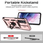 For Samsung Galaxy S21 5G Sliding Camshield Holder Phone Case(Rose Gold)