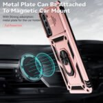 For Samsung Galaxy S21 5G Sliding Camshield Holder Phone Case(Rose Gold)