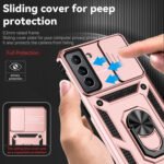 For Samsung Galaxy S21+ 5G Sliding Camshield Holder Phone Case(Rose Gold)