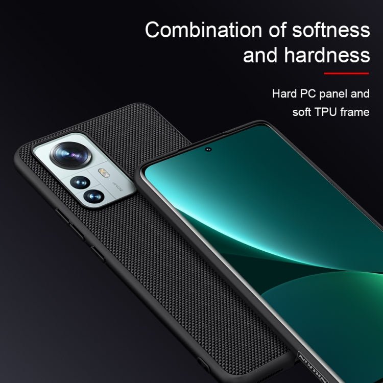 For Xiaomi 12 Pro NILLKIN Texture Pro PC + TPU Camshield Phone Protective Case(Black)