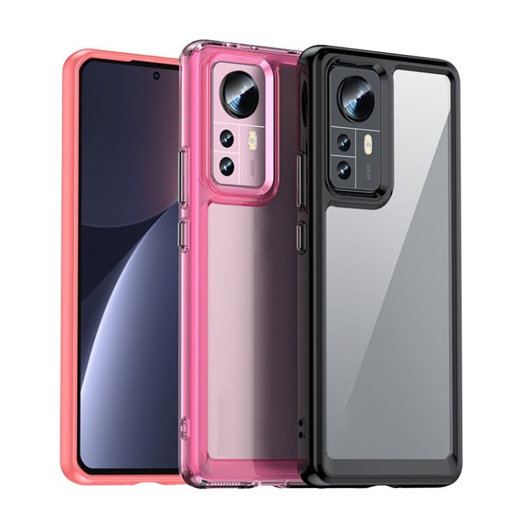 For Xiaomi 12 / 12X / 12S Colorful Series Acrylic + TPU Phone Case(Transparent Black)