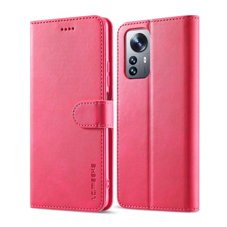 For Xiaomi 12 Pro/12S Pro LC.IMEEKE Calf Texture Leather Phone Case(Red)