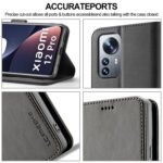 For Xiaomi 12 Pro/12S Pro LC.IMEEKE Calf Texture Leather Phone Case(Black)