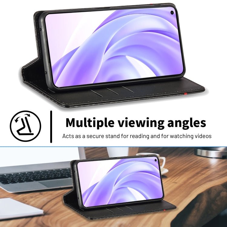 For Xiaomi Mi 11 Lite LC.IMEEKE Carbon Fiber Texture Flip Leather Phone Case(Horizontal Black)