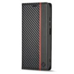 For Xiaomi Redmi Note 11 Pro China LC.IMEEKE Carbon Fiber Texture Flip Leather Phone Case(Vertical Black)
