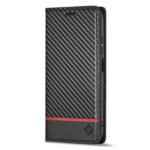 For Xiaomi Redmi Note 11 Pro China LC.IMEEKE Carbon Fiber Texture Flip Leather Phone Case(Horizontal Black)