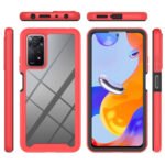 For Xiaomi Redmi Note 11 Pro 5G / 4G Foreign Starry Sky Solid Color Series PC + TPU Phone Case(Red)