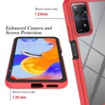 For Xiaomi Redmi Note 11 Pro 5G / 4G Foreign Starry Sky Solid Color Series PC + TPU Phone Case(Red)