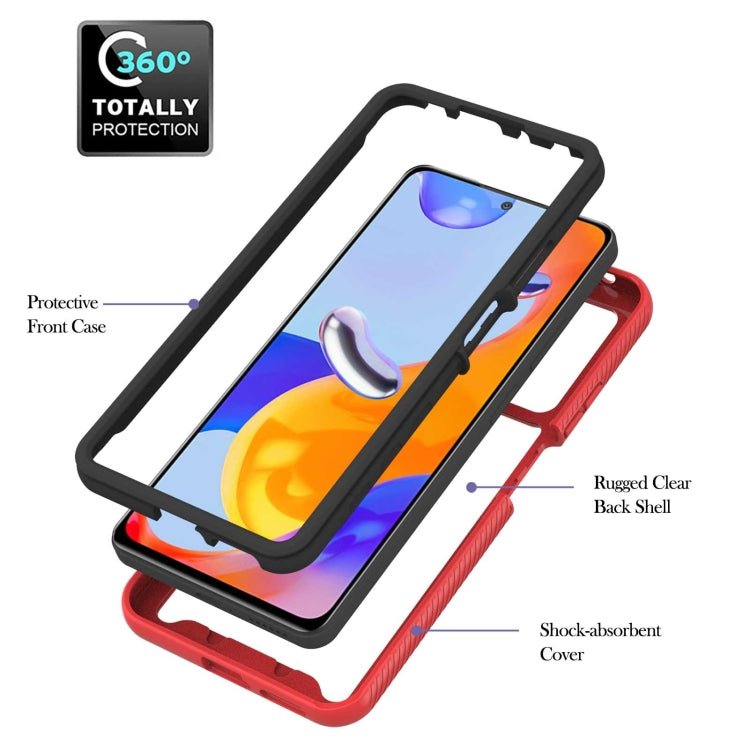 For Xiaomi Redmi Note 11 Pro 5G / 4G Foreign Starry Sky Solid Color Series PC + TPU Phone Case(Red)