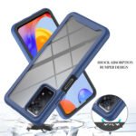 For Xiaomi Redmi Note 11 Pro 5G / 4G Foreign Starry Sky Solid Color Series PC + TPU Phone Case(Blue)