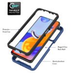 For Xiaomi Redmi Note 11 Pro 5G / 4G Foreign Starry Sky Solid Color Series PC + TPU Phone Case(Blue)