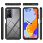 For Xiaomi Redmi Note 11 Pro 5G / 4G Foreign Starry Sky Solid Color Series PC + TPU Phone Case(Black)