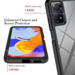 For Xiaomi Redmi Note 11 Pro 5G / 4G Foreign Starry Sky Solid Color Series PC + TPU Phone Case(Black)