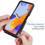 For Xiaomi Redmi Note 11 Pro 5G / 4G Foreign Starry Sky Solid Color Series PC + TPU Phone Case(Black)