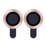 For iPhone 13 / 13 mini CD Texture Metal Lens Tempered Film(Pink)