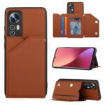For Xiaomi 12 Skin Feel PU + TPU + PC Phone Case(Brown)