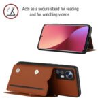 For Xiaomi 12 Skin Feel PU + TPU + PC Phone Case(Brown)