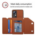 For Xiaomi 12 Skin Feel PU + TPU + PC Phone Case(Brown)