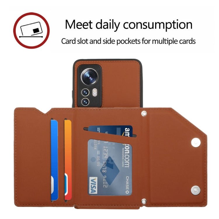 For Xiaomi 12 Skin Feel PU + TPU + PC Phone Case(Brown)