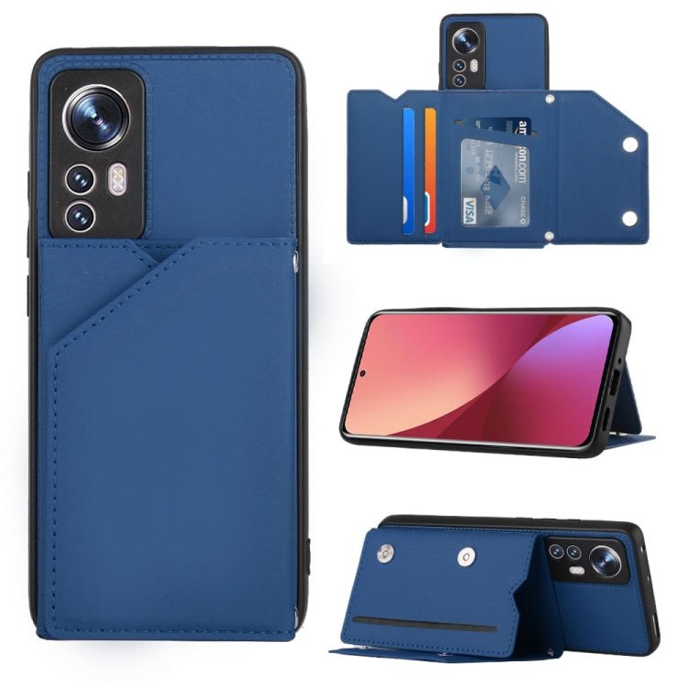 For Xiaomi12 Skin Feel PU + TPU + PC Phone Case(Blue)
