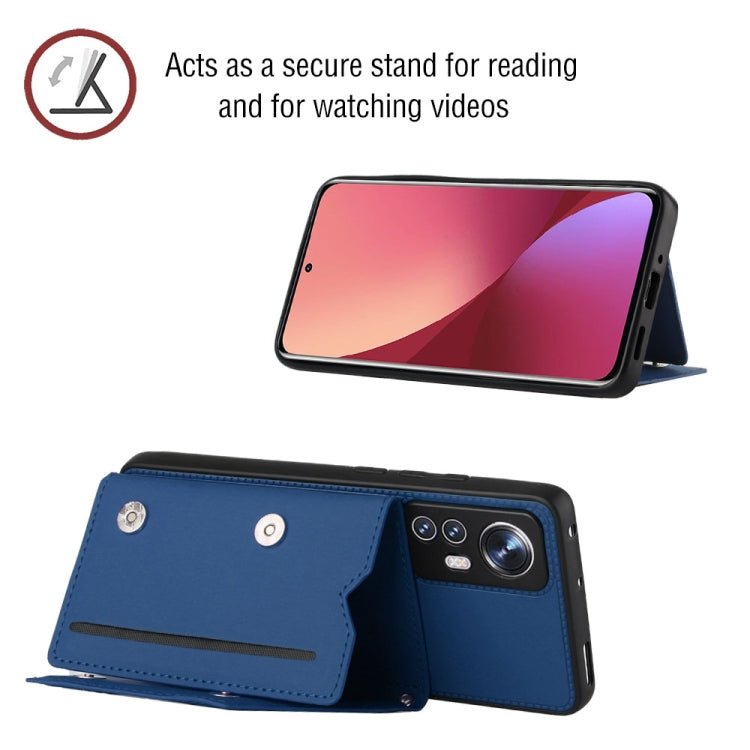 For Xiaomi12 Skin Feel PU + TPU + PC Phone Case(Blue)