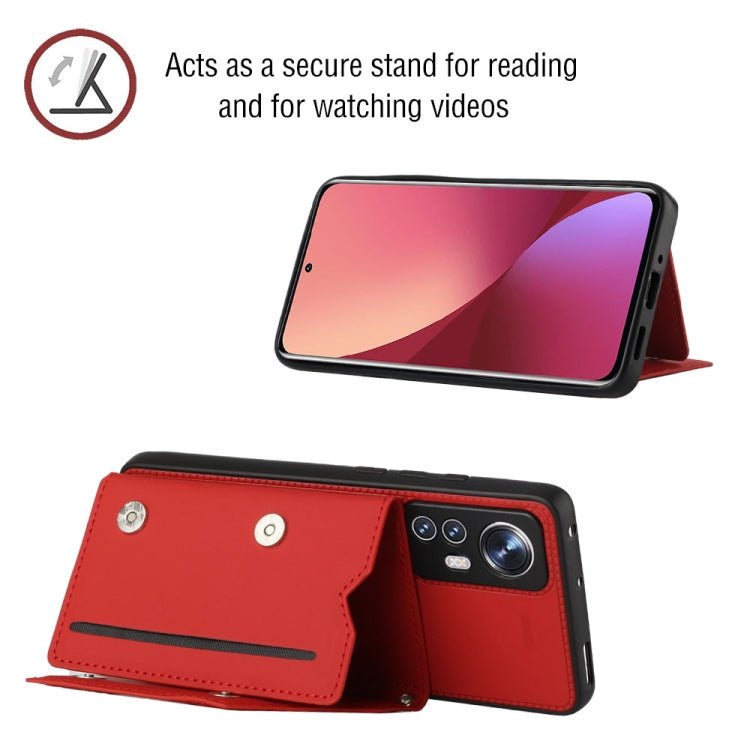 For Xiaomi 12 Skin Feel PU + TPU + PC Phone Case(Red)