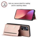 For Xiaomi 12 Skin Feel PU + TPU + PC Phone Case(Rose Gold)