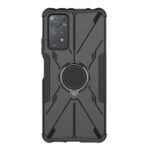 For Xiaomi Redmi Note 11 Pro 5G Armor Bear Shockproof PC + TPU Phone Case with Ring(Black)