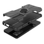 For Xiaomi Redmi Note 11 Pro 5G Armor Bear Shockproof PC + TPU Phone Case with Ring(Black)