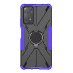 For Xiaomi Redmi Note 11 Pro 5G Armor Bear Shockproof PC + TPU Phone Case with Ring(Purple)