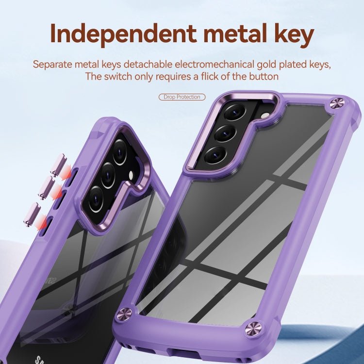 For Samsung Galaxy S21 5G TPU + PC Lens Protection Phone Case(Purple)